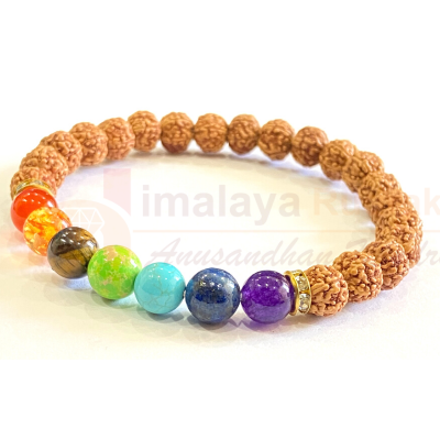 7 Chakra Bracelet | Buddha bracelet | Chakra Stone set | Strength Brac –  Moon + Heart